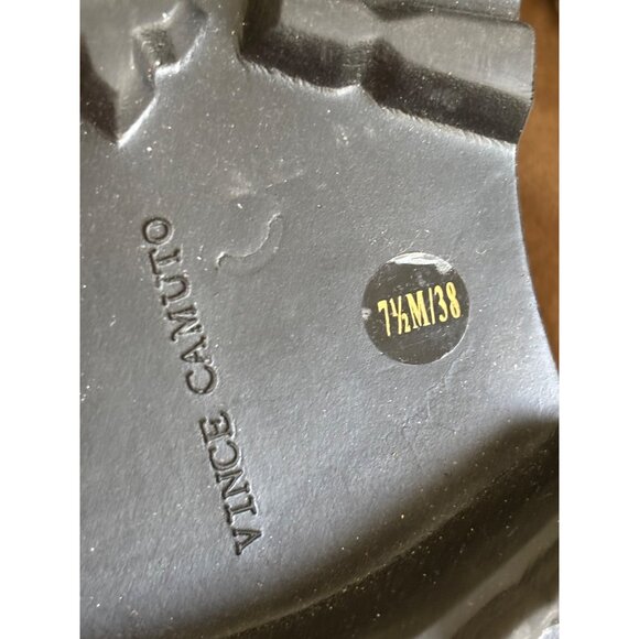 Vince Camuto Womens Mindinta Chain Trim Combat Boot With Lug Sole & Suede Upper - Picture 8 of 13